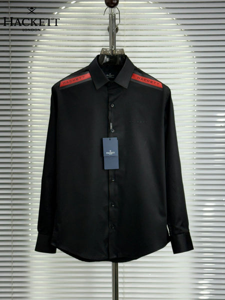 Luxury Brand Signature Shoulder Stripe Shirt Elegant British Style