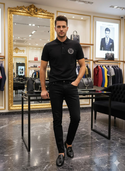 Luxury Polo T-Shirt Timeless Italian Elegance