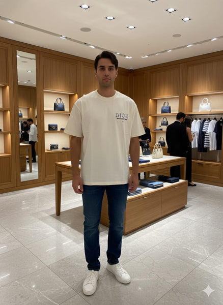 Luxury Crew Neck T-Shirt with Minimal Chest Logo