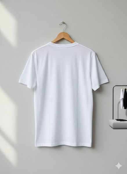 Imported White Logo T-Shirt – Clean, Premium Everyday Style