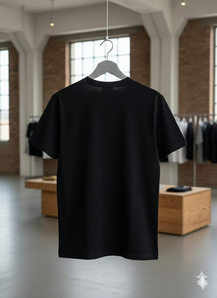 Black Graphic Logo T-Shirt  Modern Streetwear Essential