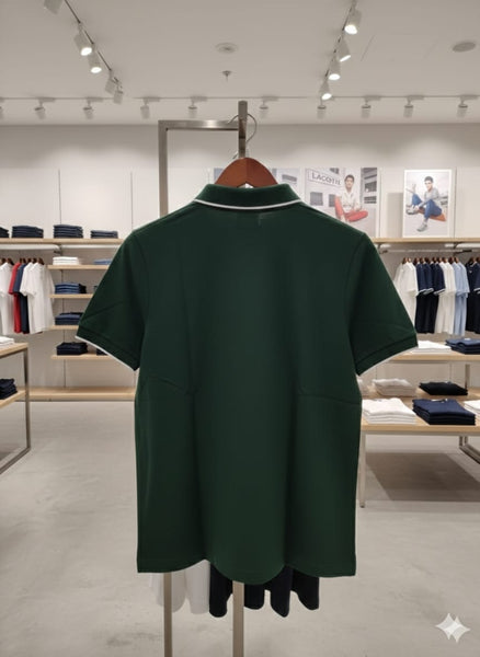 Classic Green Polo Shirt with White Trim Timeless & Smart Casual