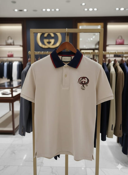Premium Polo T-Shirt with Contrast Collar & Chest Embroidery