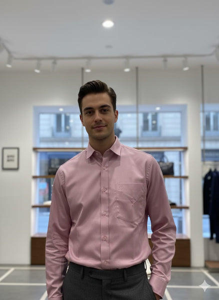 Classic Soft Pink Formal Shirt for Men