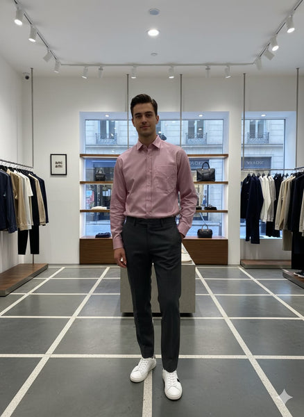 Classic Soft Pink Formal Shirt for Men