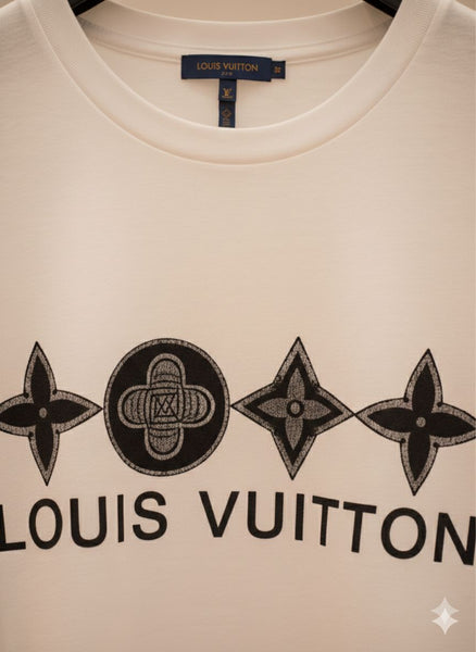 Luxury Elegant White Designer Logo T-Shirt for Women