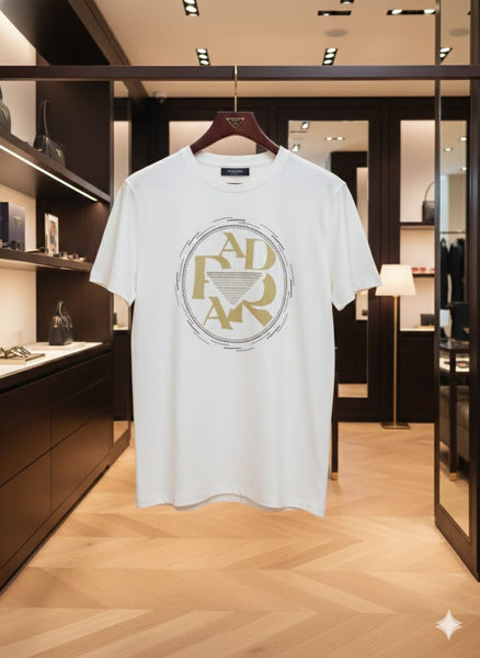 Imported White Graphic Print Premium Cotton T-Shirt