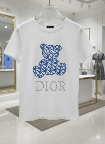 Women’s Premium Printed Teddy Bear White T-Shirt