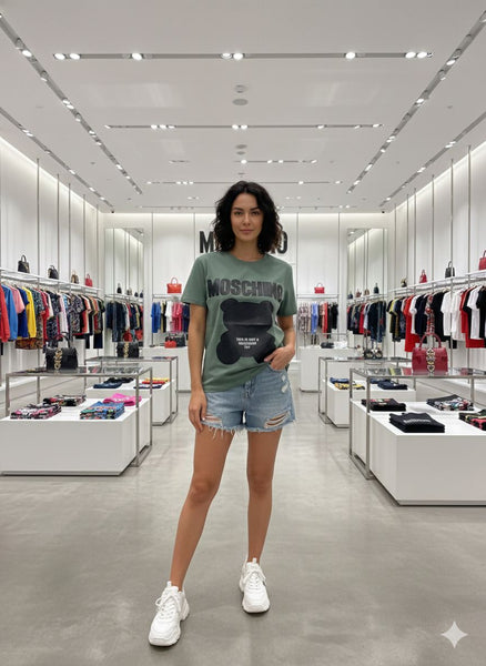 Premium  Teddy Graphic Women’s Green T-Shirt