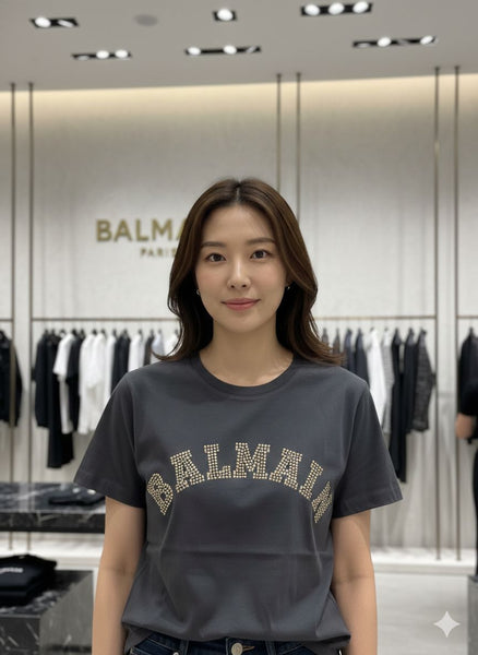 Women’s Dark Grey Logo T-Shirt  Elegant Casual Luxury Style