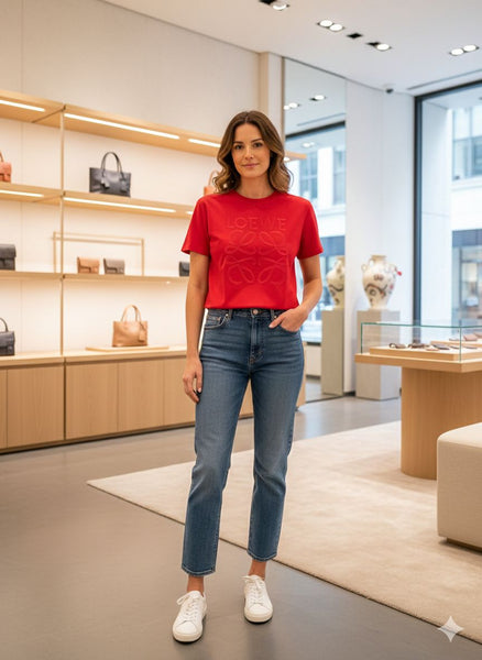 Women’s Elegant Red T-Shirt  Premium Casual Style