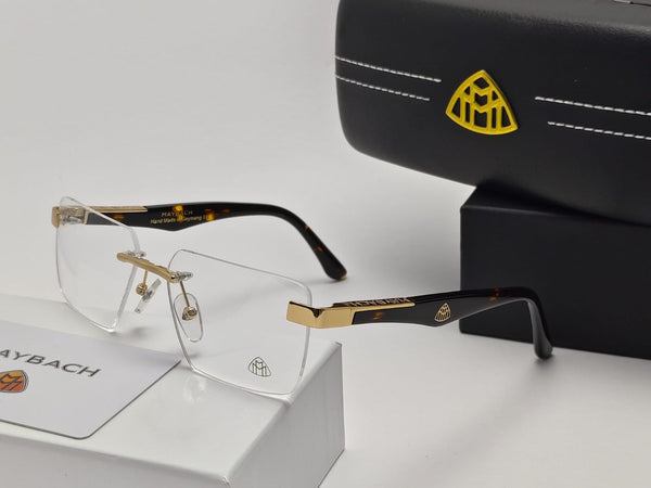 Premium Rimless Metal Frame Eyeglasses Lightweight Stylish Clear Lens Spectacles