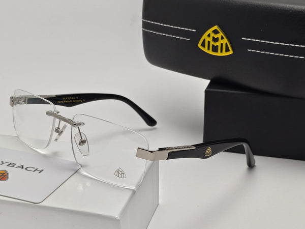 Premium Rimless Metal Frame Eyeglasses Lightweight Stylish Clear Lens Spectacles
