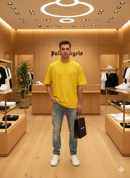 Bright Yellow Oversized Streetwear T-Shirt  Premium Casual Fit