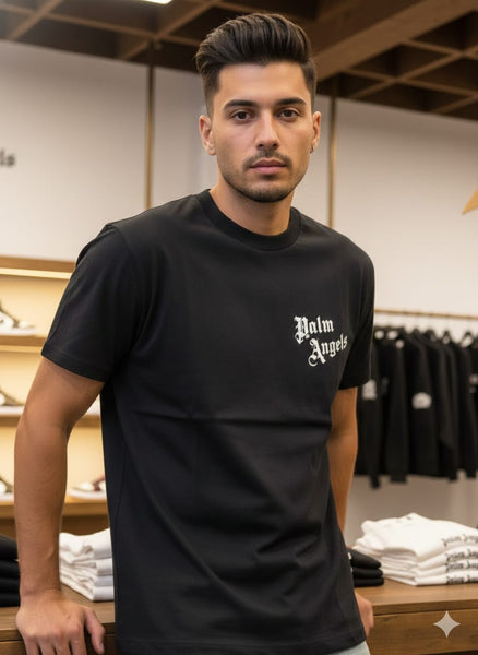 Branded Minimal Logo Black T-Shirt