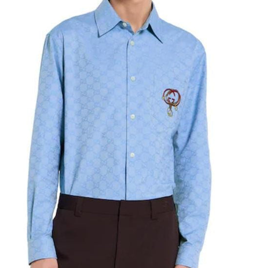 Premium Monogram Pattern Designer Shirt for Men