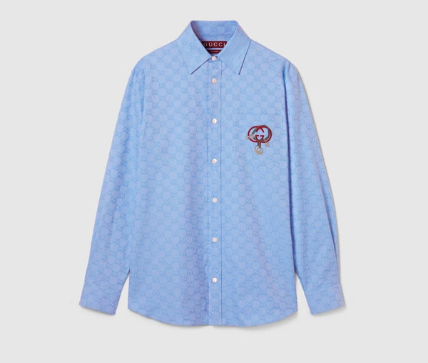 Premium Monogram Pattern Designer Shirt for Men