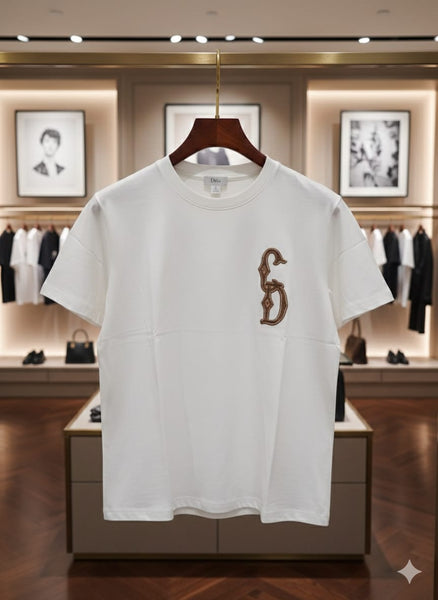 Premium White Oversized T-Shirt with Signature Embroidered Logo