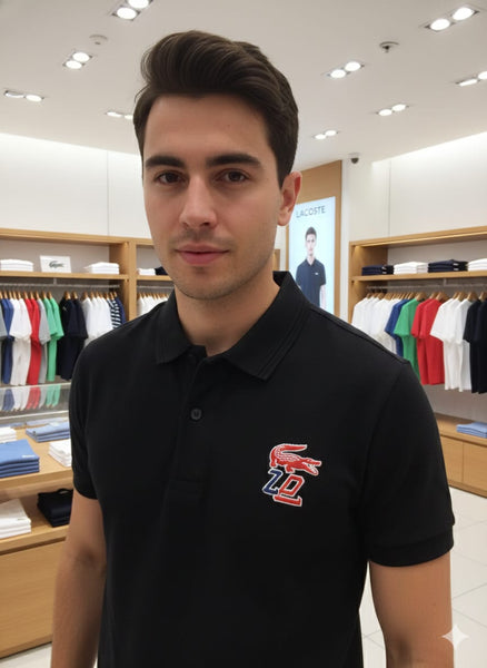 Men’s Classic Black Polo T-Shirt with  Brand  Logo