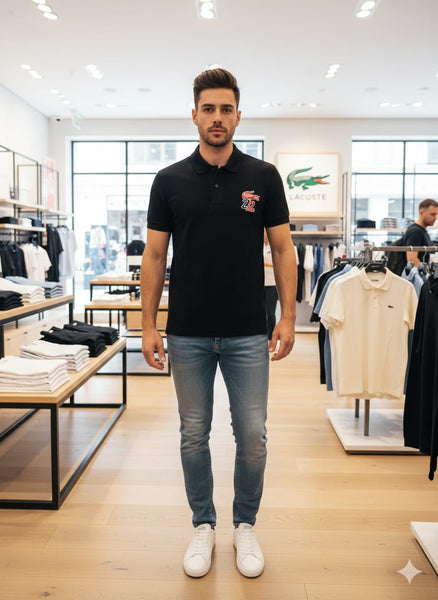 Men’s Classic Black Polo T-Shirt with  Brand  Logo