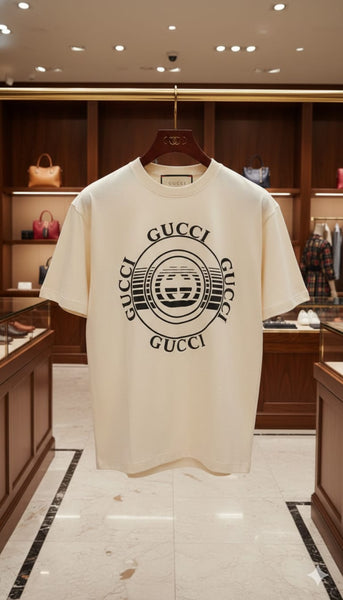 Luxury Cream Designer Graphic T-Shirt – Iconic Style Edition