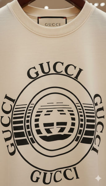 Luxury Cream Designer Graphic T-Shirt – Iconic Style Edition