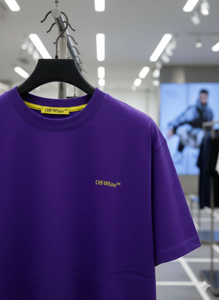 Purple Oversized T-Shirt with Iconic Arrow Back Print