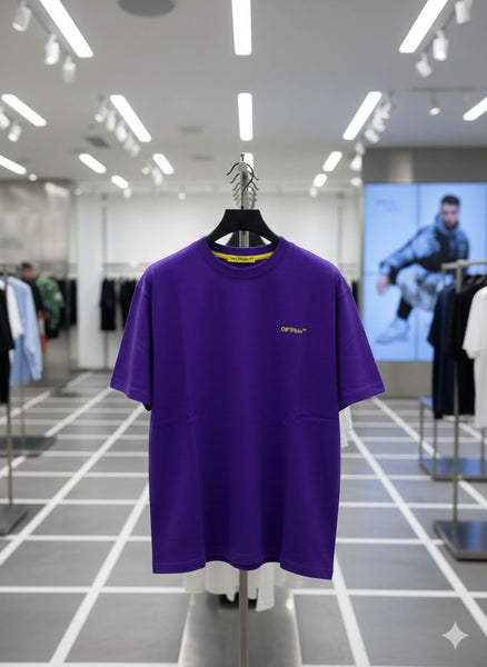 Purple Oversized T-Shirt with Iconic Arrow Back Print