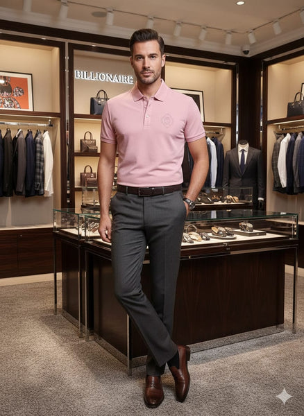 Premium Imported Pink Classic Polo Shirt Elegant Minimal Edition