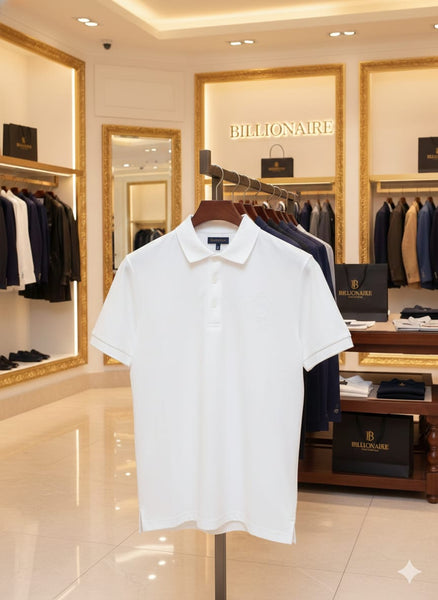 Classic White Classic Polo Shirt  Luxury Minimal Edition