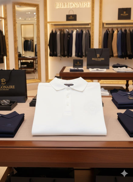 Classic White Classic Polo Shirt  Luxury Minimal Edition