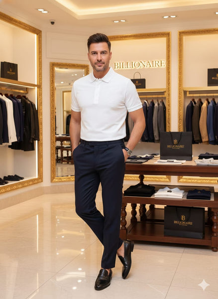 Classic White Classic Polo Shirt  Luxury Minimal Edition