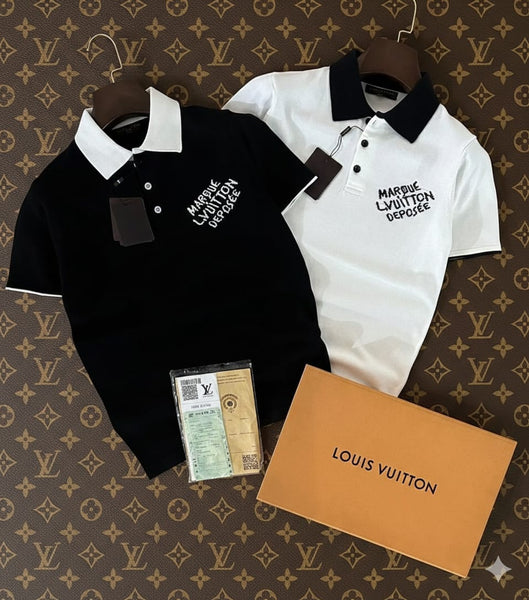 Premium Polo T-Shirt – Classic Logo, Contrast Collar