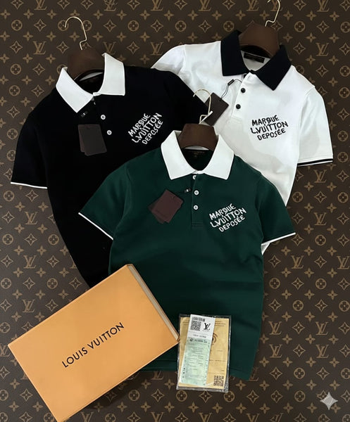 Premium Polo T-Shirt – Classic Logo, Contrast Collar