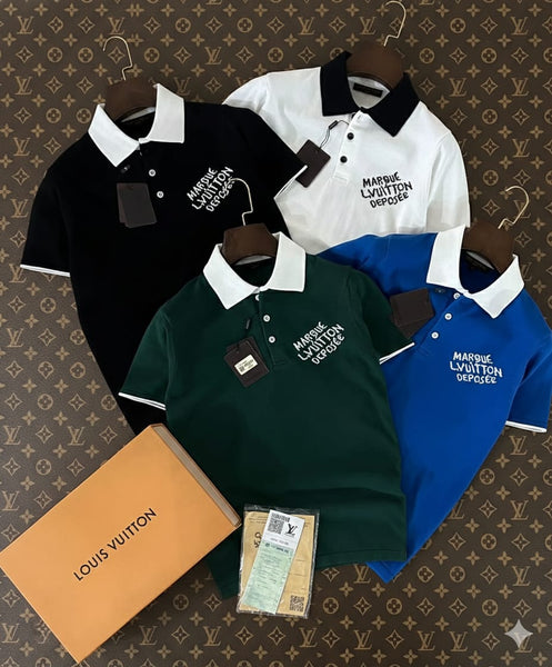Premium Polo T-Shirt – Classic Logo, Contrast Collar