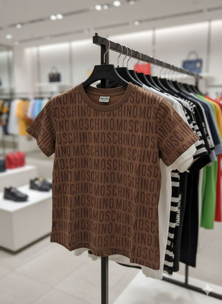 Women’s Brown Logo Print Casual T-Shirt