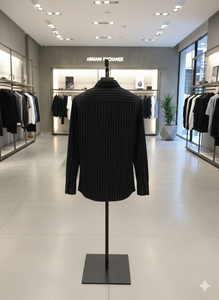 Imported Brand  Men’s Black Pinstripe Formal Shirt