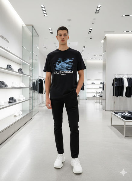 Premium Black Graphic Printed T-Shirt for Men