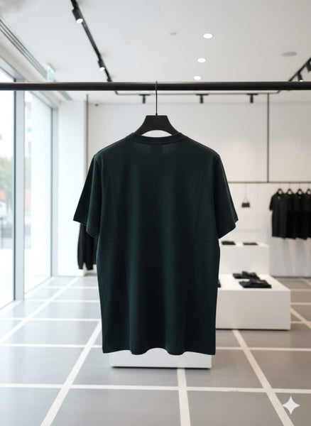 Premium Dark Green Bold Graphic Printed T-Shirt for Men