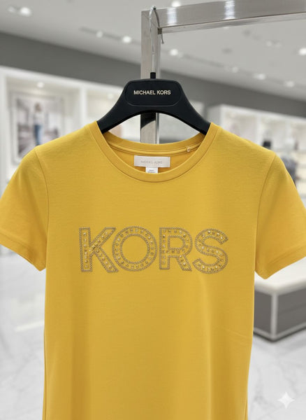 Premium Yellow  Designer Women’s T-Shirt  Elegant Logo Casual Wear