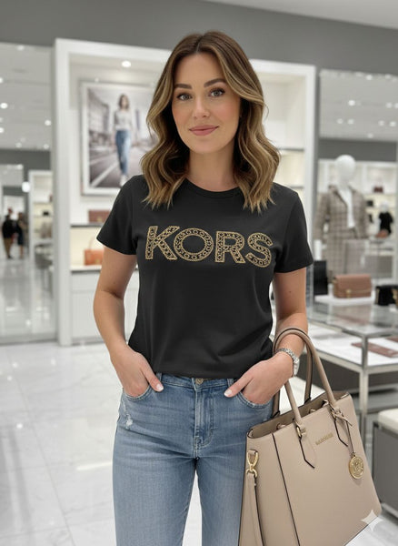 Premium Elegant Black Logo Women’s T-Shirt