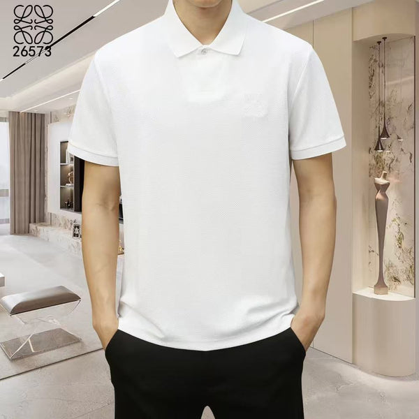 Men’s Premium Textured Polo T-Shirt Classic Collar Casual Wear