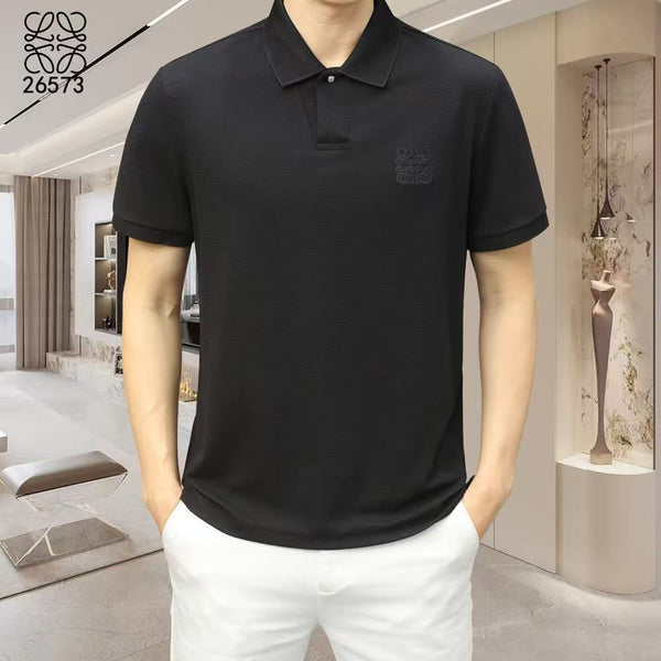 Men’s Premium Textured Polo T-Shirt Classic Collar Casual Wear