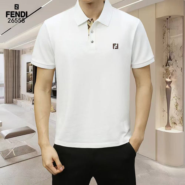Luxury Brown Polo T-Shirt with Embroidered Logo Premium Casual Wear
