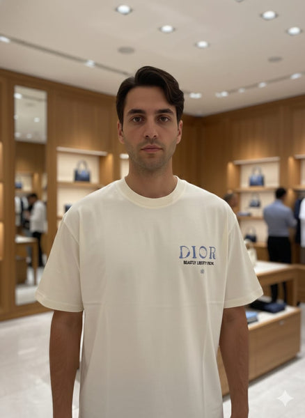 Men’s Premium Cream  Graphic Drop Shoulder T-Shirt Collection Edition