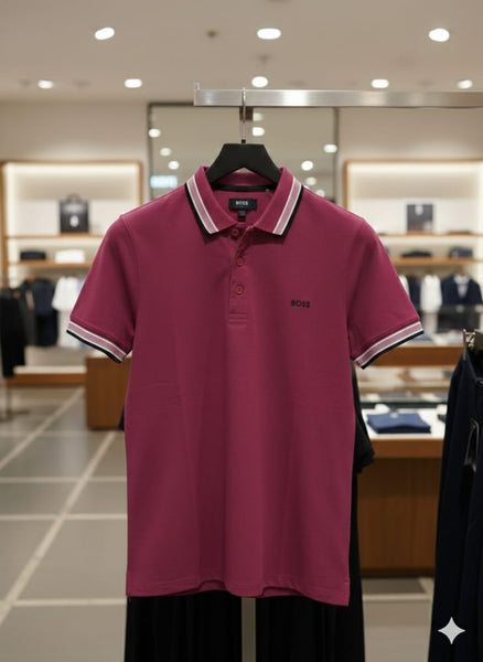 Premium Polo T-Shirt with Contrast Collar Smart Casual Style