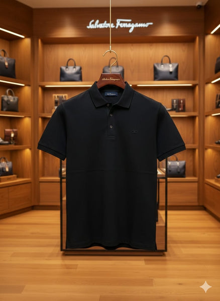 Premium Black Polo T-Shirt  Timeless Luxury & Sharp Style