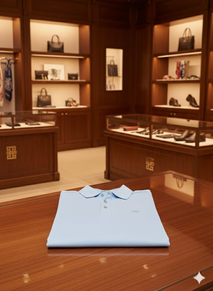 Premium Sky Blue Polo T-Shirt  Elegant & Everyday Comfort
