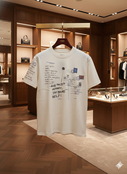 Luxury Graphic Print Oversized T-Shirt for Men