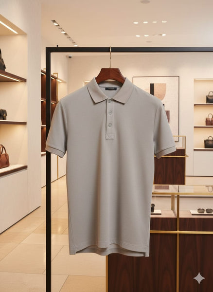Premium Textured Polo T-Shirt for Men  Classic Smart Casual Wear